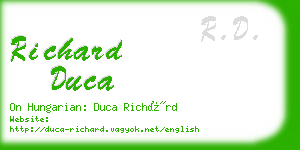 richard duca business card